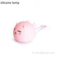 Lampe de nuit en silicone de dessin animé USB conduit lampe en silicone